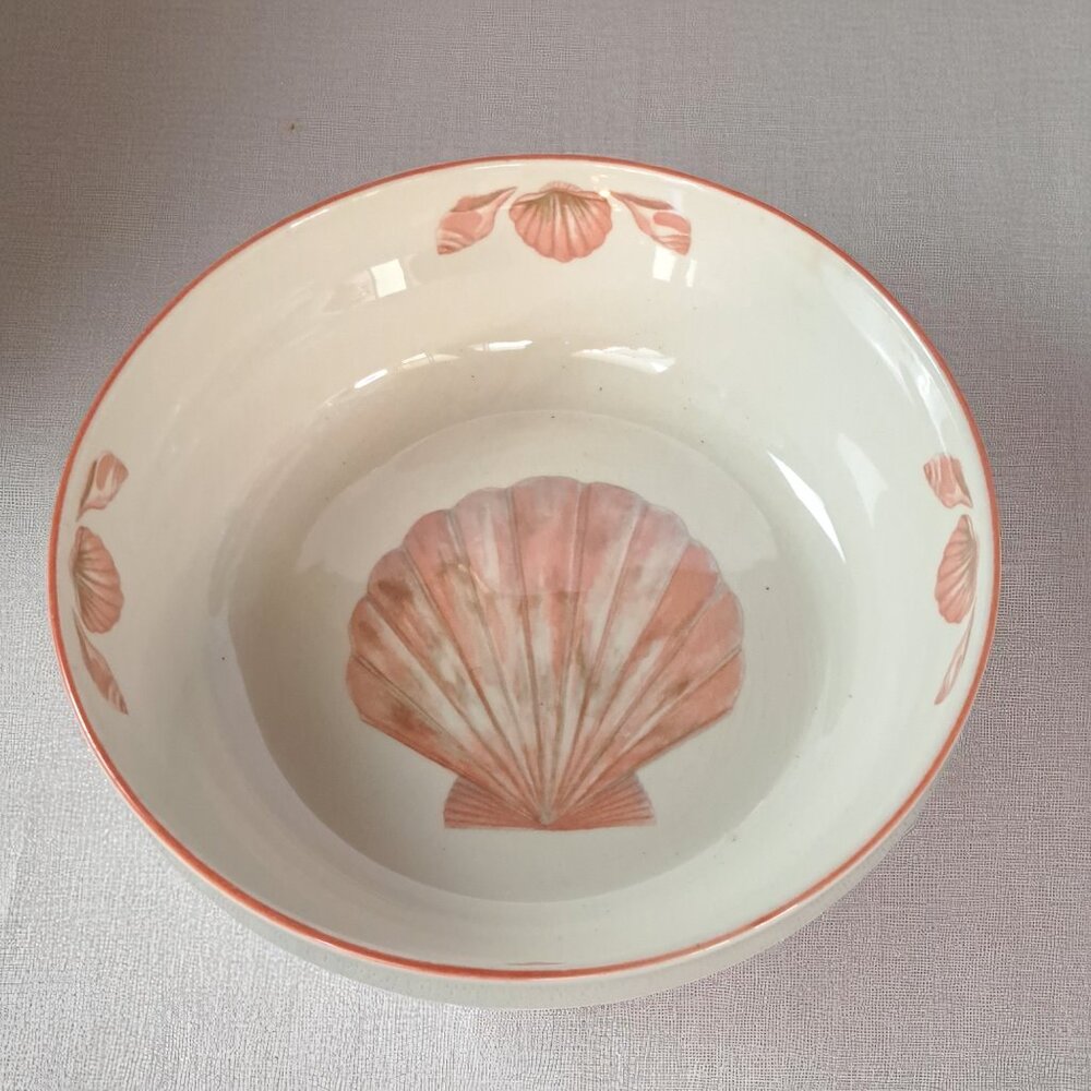 Vtg Sangostone Coquille 3664 Clam Seashell Cereal Bowl 6.5”